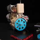 TECHING v4 Engine Model kit Full Metal Model Engine Assembly Kit Kids Run Adults 350+Pcs Assembly time 4 Hours DIY Toy Gift (4 Cylinder Engine kit)