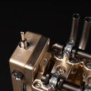 TECHING v4 Engine Model kit Full Metal Model Engine Assembly Kit Kids Run Adults 350+Pcs Assembly time 4 Hours DIY Toy Gift (4 Cylinder Engine kit)