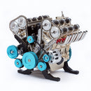 v8 Engine Model kit That Works Metal Mechanical Metal Assembly DIY Car Engine Model Kit 500+Pcs Educational Experiment (8 Cylinder Engine)