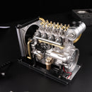 TECHING Mini Diesel Engine Model kit That Runs OHV 4-Cylinder Engine Mechanical Metal Assembly DIY Car Engine Model Kit 300+pcs DM-115