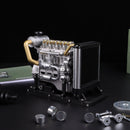 TECHING Mini Diesel Engine Model kit That Runs OHV 4-Cylinder Engine Mechanical Metal Assembly DIY Car Engine Model Kit 300+pcs DM-115