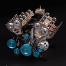 v8 Engine Model kit That Works Metal Mechanical Metal Assembly DIY Car Engine Model Kit 500+Pcs Educational Experiment (8 Cylinder Engine)