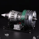 TECHING Jet Engine Model Kit Twin-Spool turbofan Engine Model kit That Works Metal Assembly 1/10 Electric Aircraft Engine Jet Engine Model Craft Gift for Adult - 1000+PCS DM119