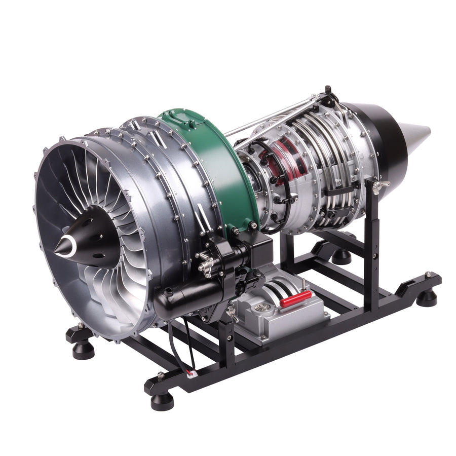 TECHING Jet Engine Model Kit Twin-Spool turbofan Engine Model kit That Works Metal Assembly 1/10 Electric Aircraft Engine Jet Engine Model Craft Gift for Adult - 1000+PCS DM119